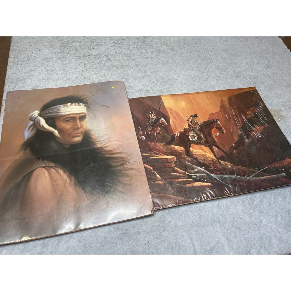 Vintage Native American Art Prints Garcia Ruane Manning Western Decor 90s unique